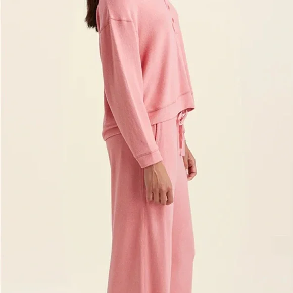 Papinelle Feather Soft Long Sleeve Women's Coral Pajama Set - Picture 9 of 10